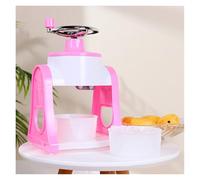 Máquina de hielo raspado casera, pequeña máquina de hielo manual, for verano, for hacer hielo picado y granizado, for romper el hielo. Para el hogar/cocina/oficina(Pink)