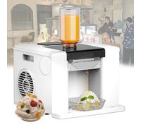 Máquina de hielo raspado coreano Bingsu, máquina de hielo en copo de nieve con enfriamiento rápido, limpieza automática y pantalla táctil para el hogar/niños/fiestas, helados y postres caseros White