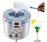 Máquina de hielo seco 2 en 1 y glaseado de vidrio, acero inoxidable de 25 W, producción de hielo seco de 12 a 15 segundos para bares, hoteles