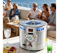 MáQuina De Hielo Seco Comercial-PortáTil 2 En 1 Para Fabricar Bloques Hielo Seco Y Escarchador InstantáNeo Vasos,MáQuina De Hielo Seco DoméStica Para Bares,Discotecas Eventos Verano Silver