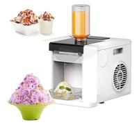 Máquina de hielo Snowflake de 280 W, produce 60 kg/24 h de hielo raspado en 60 s. Máquina automática para yogur helado y helados, ideal para el hogar, bares y cafeterías. Incluye depósito de agua.