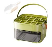 Máquina de hielo, tapa extraíble, 15 x 10,5 x 15 cm, cubo de hielo portátil, máquina de hielo con tapa, optimizado del espacio, para cócteles, café o simplemente una