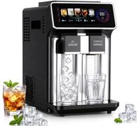 Máquina De Hielo Tipo Bala De 120 W De Alta Potencia, Hielo, Granizados Y Agua Fría Con Panel Táctil Y Doble Sis-tema De Reposición De Agua Para Fiestas Y Cocinas