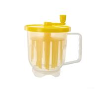 Máquina de huevos revueltos para microondas con batidor giratorio de empuje manual, batidor de huevos manual adecuado para huevos, espuma de leche y batidos