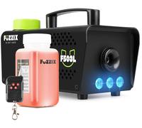 Fuzzix F503L Máquina de Humo con 3 LED RGB (rojo, verde y azul). Maquina de humo con Control Remoto inalámbrico. Maquina humo efectos RGB para Fiestas Halloween, Bodas, Escenarios, Discoteca, DJ