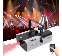 Máquina de humo a distancia, máquina de niebla de fiesta con 9 x 3wled, máquina de fumar, máquina de niebla portátil para Halloween, Navidad, bodas, pasos, fiestas DJ y espectáculos, 1500 W