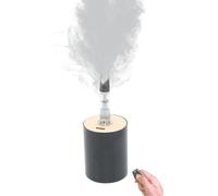 Máquina de humo de mano, máquina de niebla al aire libre con pilas con control remoto inalámbrico para DJ Party Disco Wedding Halloween, regalo (redondo negro)