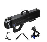 Máquina de humo, pistola de humo portátil de 1500W, máquina de humo tipo cañón con luces LED,altura de pulverización de 6 a 8 m for fiestas en clubes nocturnos,efectos de DJ negros(Black)