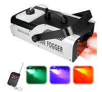 Máquina de humo portátil de 1500 W, con mando a distancia inalámbrico y 6 luces LED con efecto estroboscópico en colores para Halloween, Navidad, bodas, etapas de fiestas DJ y espectáculos