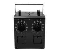 Máquina de humo y burbujas 3 en 1, 2000 W, 2 orificios, 24 luces LED y control remoto. Máquina portátil con asa, ideal para escenarios, salones de banquetes y bares