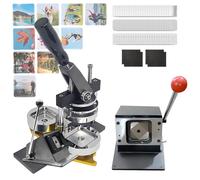 Máquina de imán fotográfico, Kit de máquina para Hacer imanes de Nevera Cuadrados de Bricolaje de 50 * 50 mm Que Incluye máquina y Materiales de Bordes Redondeados de 100 Piezas