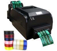 Máquina de impresión de cinta de raso de 4 filas Impresora de cinta digital para cada cinta, 12-20 mm de ancho, 150 mm/s, resolución de impresión: 200 DPI, admite más de 50 idiomas para embalaje de