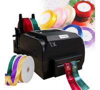 Máquina De Impresión De Cinta De Raso,Máquina De Impresión Digital De Cinta De Raso,con Tres Rollos De Cinta De 90 M,para Regalos De Ramos Florales/Manualidades/Lazos/Fiesta,doublerow