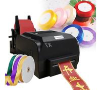 Máquina De Impresión De Cinta De Raso,Máquina De Impresión Digital De Cinta De Raso,con Tres Rollos De Cinta De 90 M,para Regalos De Ramos Florales/Manualidades/Lazos/Fiesta,Singlerow