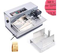 Máquina de impresión de etiquetas portátil con rollo de tinta caliente para fecha de caducidad en superficies de plástico/sólidas con contador y control fotoeléctrico