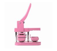 Máquina de insignias, Button Badge Maker 100pcs Square 50X50mm Manual Press Machine DIY Making Pin Metal Art Craft manualidades de bricolaje(Pink)