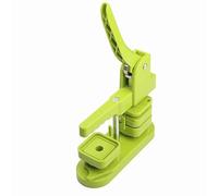 Máquina de insignias, Button Badge Maker 100pcs Square 50X50mm Manual Press Machine DIY Making Pin Metal Art Craft manualidades de bricolaje(Green)