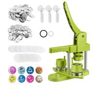 Máquina de insignias para máquina de hacer botones, 25 + 32 + 58 mm, 300 juegos de piezas de chapa de metal en la parte trasera de la aguja VIHBRAI, máquina de prensa con moldes, arandela de plástico