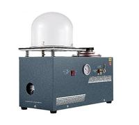 Máquina de inversión fundición al vacío joyería 2L, máquina cera perdida con campana 9x8 pulgadas, adecuada for oro, plata y cobre Para uso doméstico