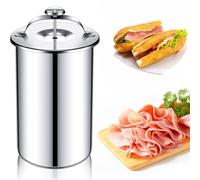 Máquina de jamón, modelo de prensa de carne para carnes delicatessen, herramienta de prensa de carne de acero inoxidable a presión para hacer carnes saludables y caseras (cable)