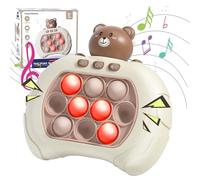 Maquina de Juego Pop it de luz Electrónico,Consola Juegos Pop Quick Push,Consola Pop it,Quick Push Bubble Game,Apto para Aliviar el Estrés y la Ansiedad para Niños y Adultos