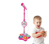 Máquina De Karaoke - ABS De 39,37 Pulgadas | Micrófono Para Niños Smart Connection Con Soporte Y Luz | Juguete Cantante De 5 LED | Micrófono Portátil Interactivo | Música Y Canto Divertidos Para Fiest