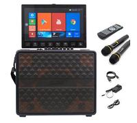 Máquina de karaoke, altavoz Bluetooth portátil, micrófono inalámbrico, 2 mini máquinas de canto de karaoke para niños compatibles con Bluetooth/TF/USB/AUX/TWS/WIFI/conexión a pantalla de TV