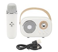 Máquina de Karaoke, Altavoz Portátil con Micrófono, Máquina de Karaoke de Mano Recargable para Fiesta en Casa, Color