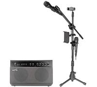 Máquina de Karaoke Bluetooth RockJam Premium Performer de 100 vatios y Sistema de Megafonía con dos micrófonos de Karaoke