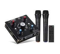 Máquina de karaoke con micrófono dual, Bluetooth 5.0, amplificador de potencia de sonido, amplificador