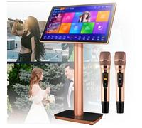 Máquina de karaoke con micrófono inalámbrico, pantalla táctil, función de descarga en la nube, reproduce películas y TV en línea para fiestas en casa