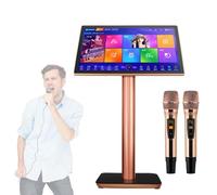 Máquina de karaoke con pantalla táctil, micrófonos inalámbricos, descarga de canciones en la nube, soporte multilingüe para el hogar, bar, fiesta