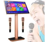 Máquina de Karaoke de 22 Pulgadas - Reproductor de Karaoke Inteligente con Disco Duro de 2/3/4/8 TB, Equipos de Karaoke con Pantalla táctil capacitiva 4K HD,Black-2TB