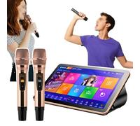 Máquina De Karaoke De Escritorio De 18,5" - Amplificador Incorporado + Reverberación De Micrófono, HDMI+USB, Selección De Canciones De Aplicación Móvil/voz/pantalla Táctil, For Entretenimiento(3T)