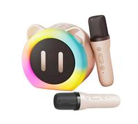 Máquina de Karaoke Inalámbrica, Máquina de Karaoke Portátil | Presidente inalámbrico del Karaoke de la luz del color del RGB con los oídos lindos,Micrófono y altavoz portátiles para uso en exteriores,