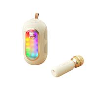 Máquina de karaoke, máquina de karaoke, 1 micrófonos inalámbricos para adultos, altavoz Bluetooth portátil con luces LED y altavoces cuádruple, suministro para fiestas/reuniones/actividades al aire