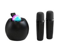 Máquina de Karaoke, máquina de Karaoke para 2 micrófonos inalámbricos de Karaoke portátil con Cambio de Voz, Altavoz de Karaoke con un diseño Brillante, para divertirse en Interiores y en