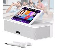 Máquina de karaoke para adultos, pantalla táctil de 14 pulgadas, sistema de sonido de karaoke con 2 micrófonos inalámbricos, pantalla de letras, reproductor multimedia portátil, KTV/película/MP3