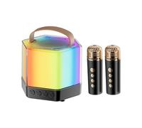 Máquina de karaoke para niños con 2 micrófonos inalámbricos, máquinas de karaoke portátiles para niños y adultos, karaoke portátil al aire libre, regalo de cumpleaños para niñas de 4 a 12 años, fiesta