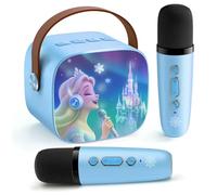 Máquina de karaoke para niños, juguetes de Frozen para regalo de niña, mini máquina de karaoke con 2 micrófonos inalámbricos a partir de 3, 4, 5, 6, 7, 8, 9, 10, 11, 12 años en adelante, micrófono