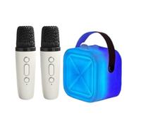 Máquina de Karaoke para portátiles, máquina de Karaoke con micrófonos | Máquina de Karaoke gestionada inalámbrica para Les - Iluminación Colorida Girls Entertainment Amigos de la Familia