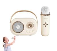 Máquina de karaoke | Pequeño altavoz de karaoke con micrófono, máquina de karaoke creativa con efectos de cambio de voz, altavoz de karaoke inalámbrico con micrófonos