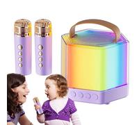 Máquina De Karaoke Portátil - Altavoz 10,4x8,6cm con 2 Micrófonos Inalámbricos | Equipo De Sonido para TV, Barbacoas Y Fiestas Al Aire Libre | Dispositivo De Canto