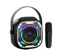 Máquina de karaoke portátil, altavoz inalámbrico, de canto de luz RGB, amplificador de música de mano interactivo, para en casa, niños, adultos, viajes, entretenimiento