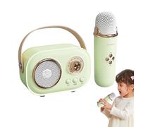 Máquina de Karaoke portátil | Mini Altavoz con 2 micrófonos inalámbricos y Efectos cambiantes de Voz | Karaoke Divertido Set para niños y Adultos - Ideal para en casa y al Aire Libre