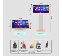 Máquina De Karaoke Profesional, Pantalla Táctil De 19/21,5 Pulgadas, Disco Duro 500G-8T, Conexión Inteligente + Control De Voz, Chip De 8 Núcleos/Funciona Sin Problemas,2T,B-21.5inch