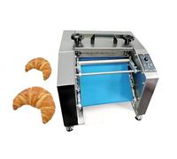 Máquina de laminación de masa de croissant, máquina formadora automática con 10 velocidades ajustables, grosor de 0,2 a 0,5 cm, producción eficiente en forma de palo