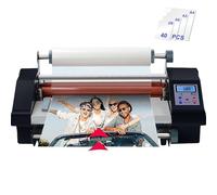 Máquina de laminación de papel, precalentamiento de 2 minutos, laminador de película de rollo frío A4/A3+ Máquina de laminación de un solo y dos lados para uso en la oficina, la escuela, los negocios
