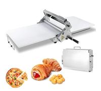 Máquina de laminación manual de masa de acero inoxidable, grosor ajustable, para preparación de masa de pizza y masa de dulce de azúcar