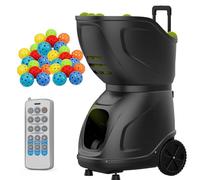 Máquina De Lanzar Bolas De Tenis Y Pádel, Lanzador para Entrenamiento Profesional con 100 Bolas De Pickleball, Presurizador De Bolas De Pádel, Control Dual por App Y Mando, Velocidad & Efecto Black